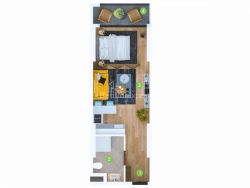 آپارتمان 1-комн 33.5 m² - کلانتر خیمشیاشویلی, Batumi