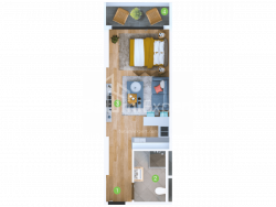 آپارتمان 1-комн 33.6 m² - کلانتر خیمشیاشویلی, Batumi