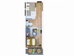 آپارتمان 1-комн 33.5 m² - کلانتر خیمشیاشویلی, Batumi