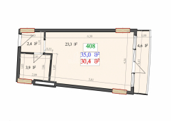 آپارتمان 1-комн 35 m² - لخ و ماریا کاچینسکی, Batumi
