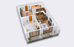 آپارتمان 1-комн 57.1 m² - کوچه قهرمانان, Batumi
