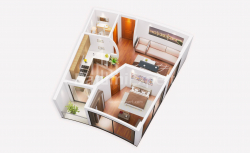 آپارتمان 1-комн 43.2 m² - کوچه قهرمانان, Batumi