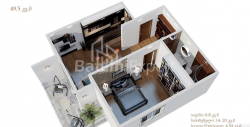 آپارتمان 2-комн 49 m² - یوریوسکایا, Batumi