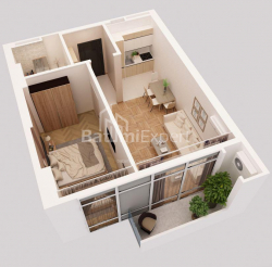 آپارتمان 1-комн 27 m² - دیوید آگماشنبلی, Batumi