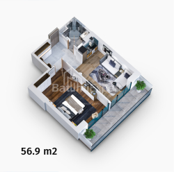 آپارتمان 2-комн 56 m² - ژیولی شارتاوا, Batumi
